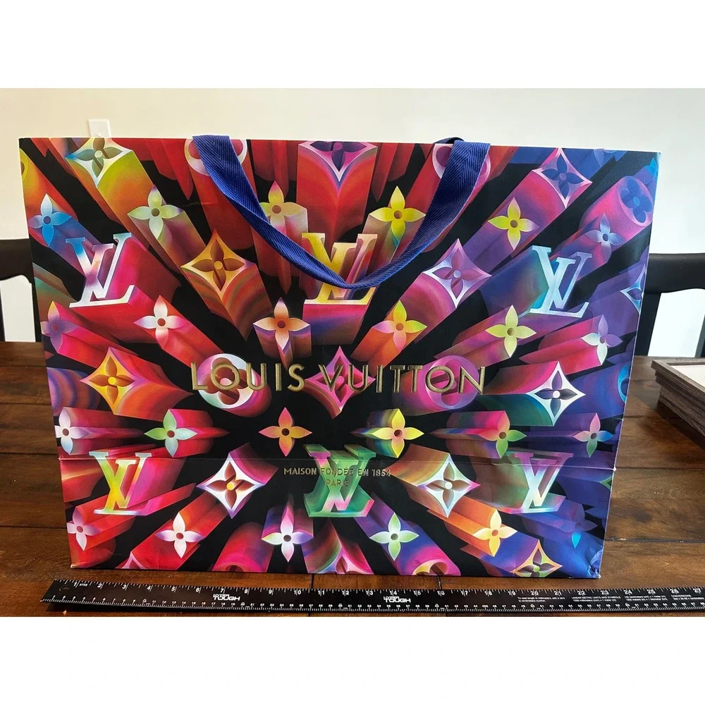 Louis Vuitton Holiday 3D Monogram Large Shopping Bag Rainbow Psychedelic 23x16